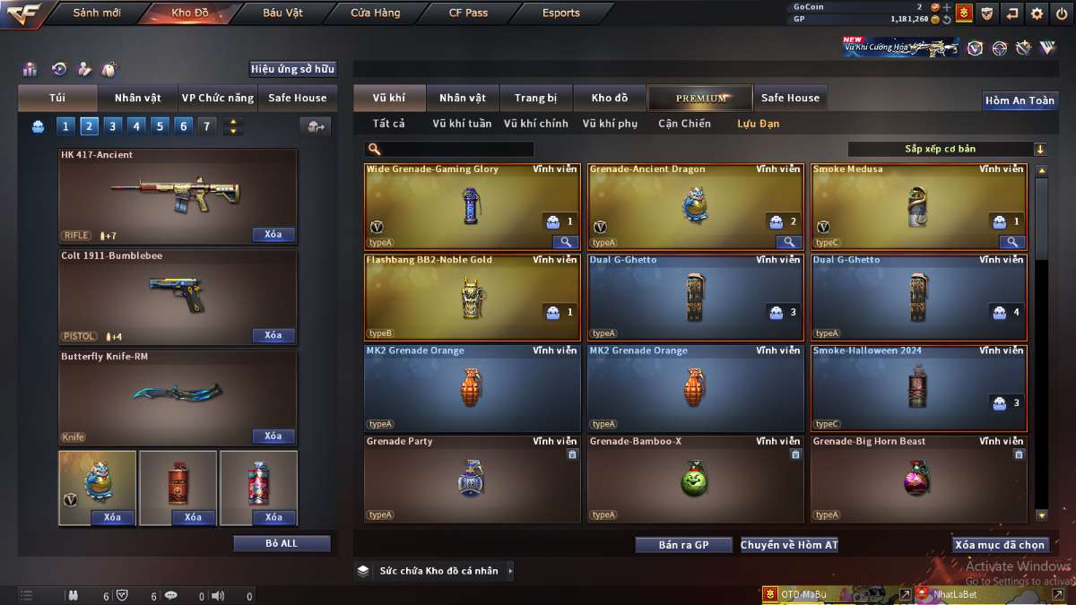 shop acc cf uy tin gia re